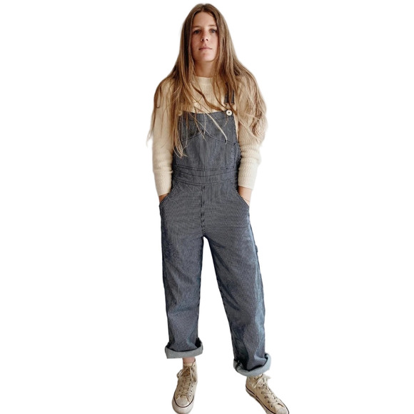 Jesse Kamm Denim - Jesse Kamm Railroad Stripe Overalls NWT – Capsule Artisan Staple – Size 4